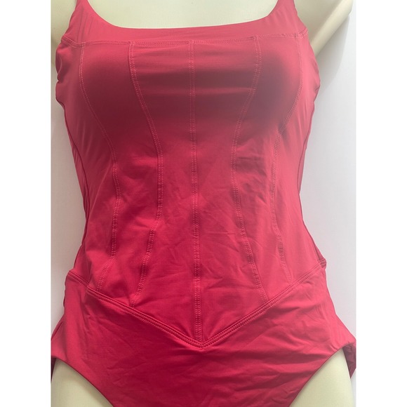 BECCA Red One Piece Swimsuit Sample Piece - Picture 2 of 9